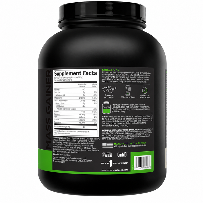 Rule1 Mass Gainer 6lbs