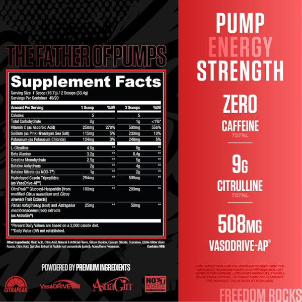 Ryse Pump Daddy V2 Pre-Workout 40/20 Servings
