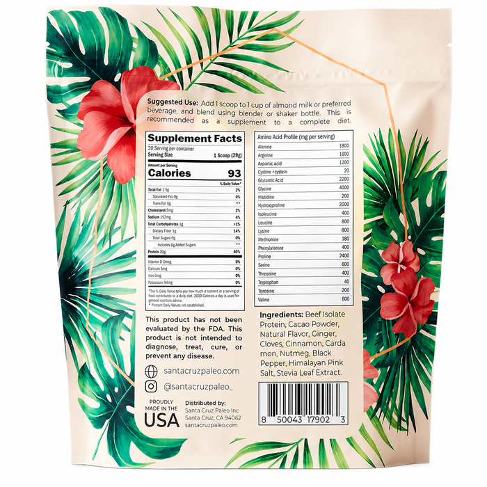 Santa Cruz Paleo Beef Isolate Protein 1.1lbs