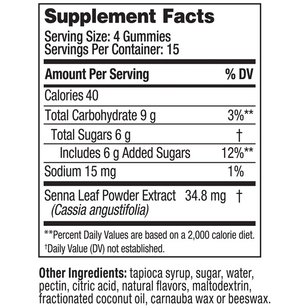 Senokot Natural Senna Extract Laxatives Gummies