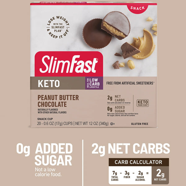 SlimFast Keto Fat Bomb Snack Cups 20pk