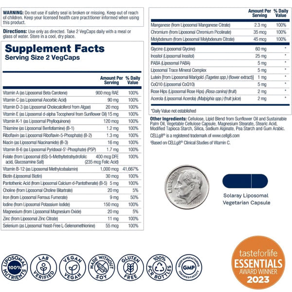 Solaray Liposomal Multivitamin Universal Capsules