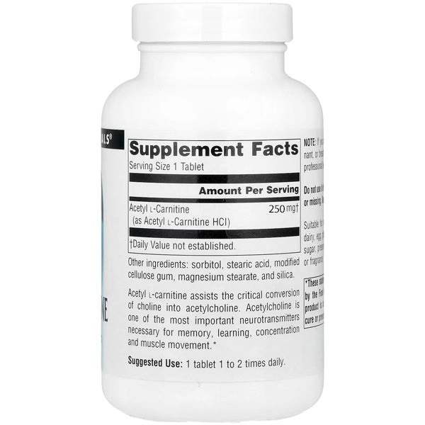 Source Naturals Acetyl L-Carnitine 250mg 60 Tablets