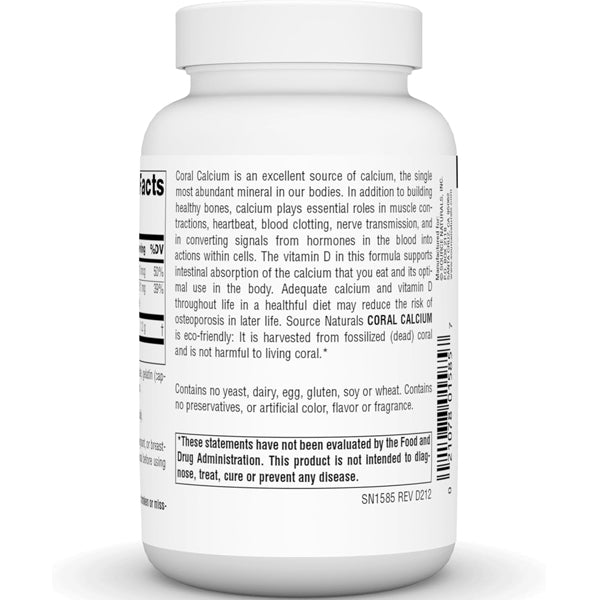 Source Naturals Coral Calcium 600mg 120 Tablets