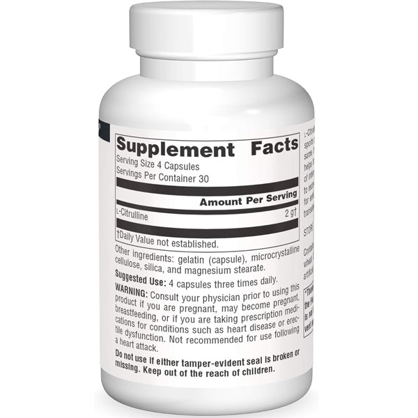 Source Naturals Free Form L-Citrulline 500mg 120 Tablets