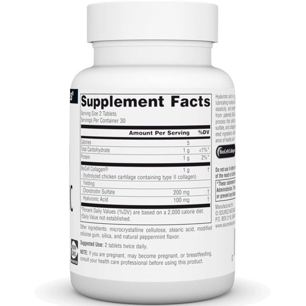 Source Naturals Hyaluronic Acid 50mg 60 Tablets