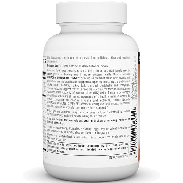 Source Naturals Mushroom Immune Defense 60 Tablets