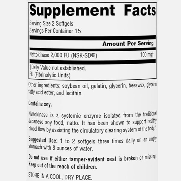 Source Naturals Nattokinase 50mg 30 Softgels