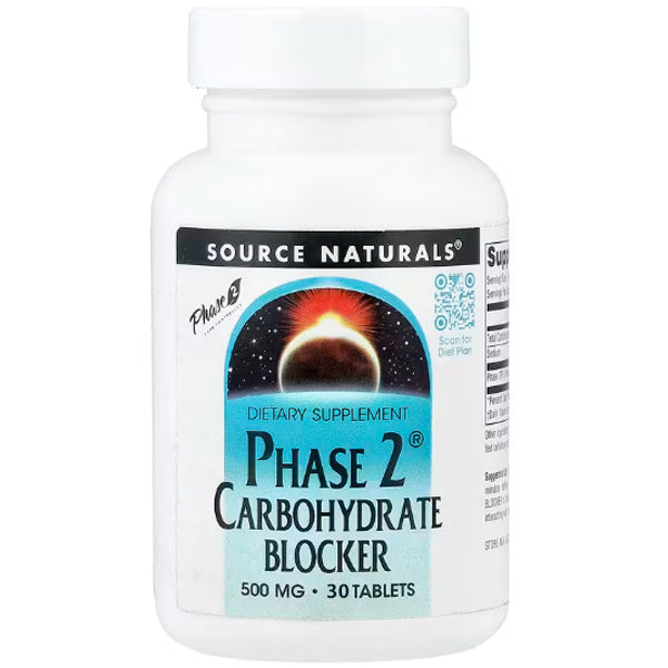 Source Naturals Phase 2 Carbohydrate Blocker 500mg 30 Tablets