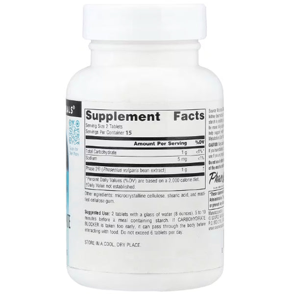 Source Naturals Phase 2 Carbohydrate Blocker 500mg 30 Tablets