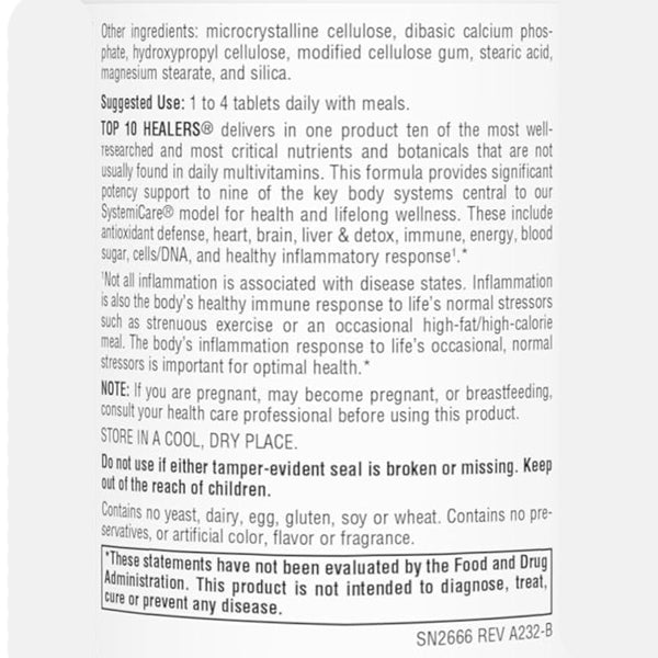 Source Naturals Top 10 Healers 60 Tablets