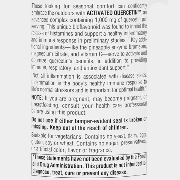 Source Naturals Activated Quercetin 200 Tablets