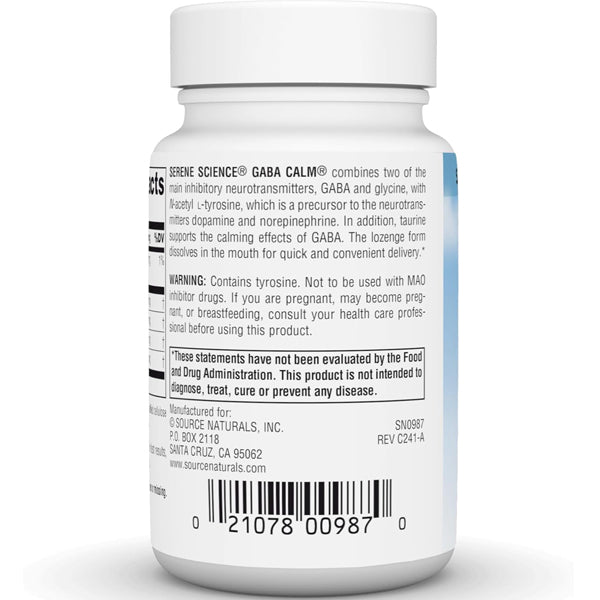 Source Naturals GABA Calm 60 Lozenges