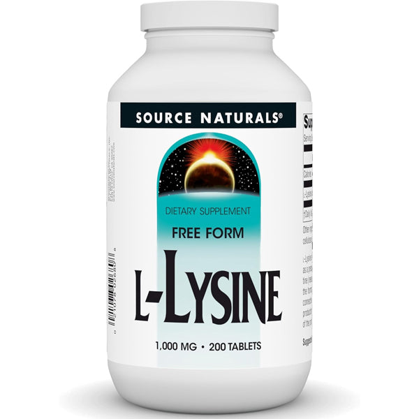 Source Naturals L-Lysine 1000mg 200 Tablets