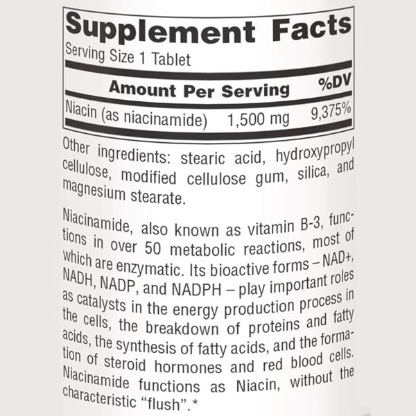 Source Naturals Niacinamide B-3 1500mg 50 Tablets