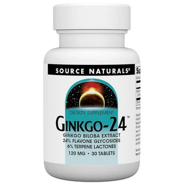 Source Naturals Ginkgo-24 120mg 30 Tablets