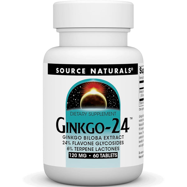 Source Naturals Ginkgo-24 120mg 60 Tablets