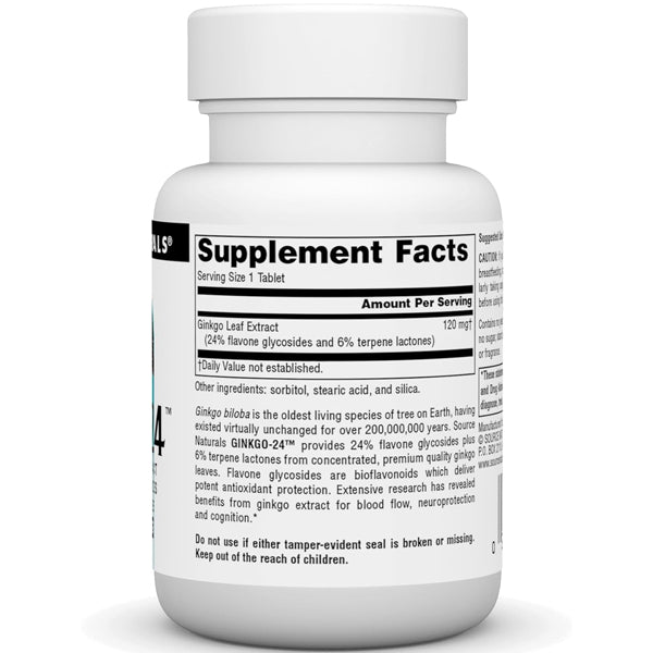 Source Naturals Ginkgo-24 120mg 60 Tablets