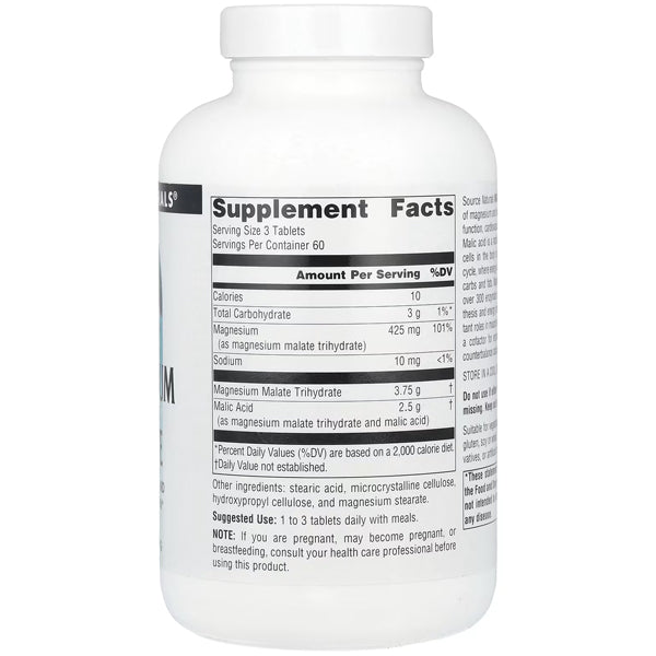 Source Naturals Magnesium Malate 180 Tablets