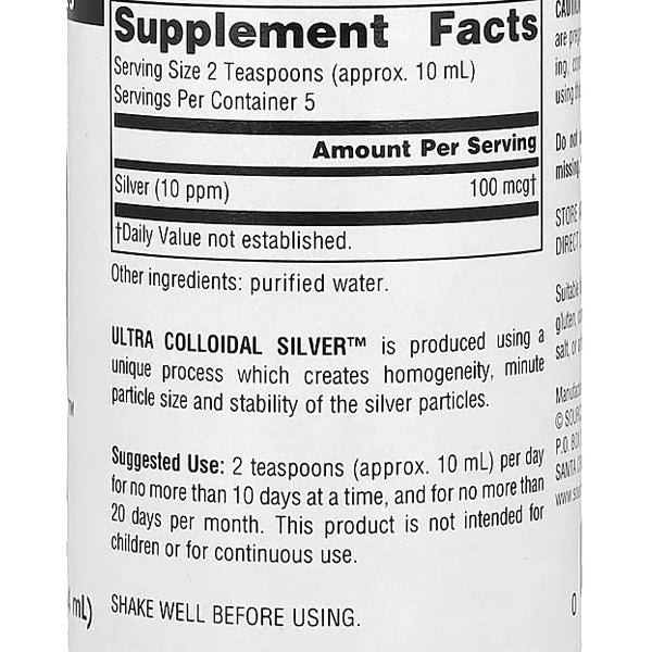Source Naturals Ultra Colloidal Silver 2oz Liquid