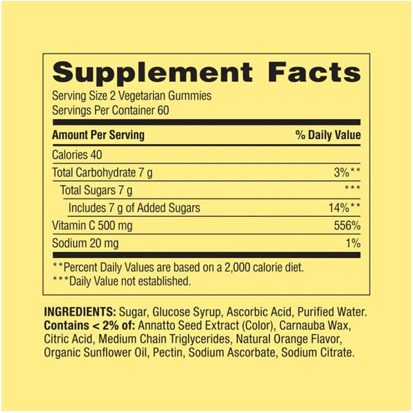 Spring Valley Extra Strength Vitamin C 500mg 120 Gummies