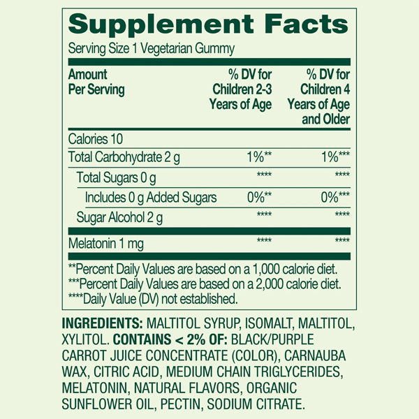 Spring Valley Kids Zero Sugar Melatonin 1mg 60 Gummies