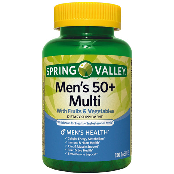 Spring Valley Men's 50+ Multi with Fruits & Veggies Tablets