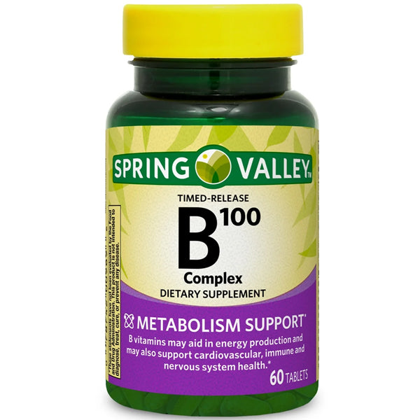 Spring Valley Time Release B100 Complex 60 Tablets