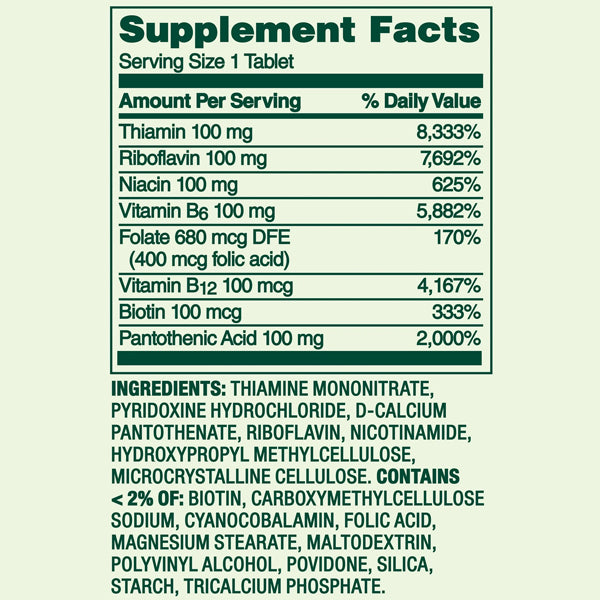 Spring Valley Time Release B100 Complex 60 Tablets