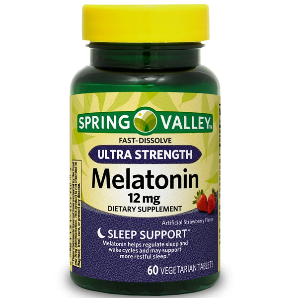 Spring Valley Ultra Strength Melatonin 12mg 60 Gummies