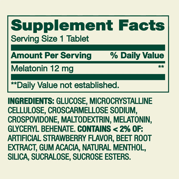 Spring Valley Ultra Strength Melatonin 12mg 60 Gummies