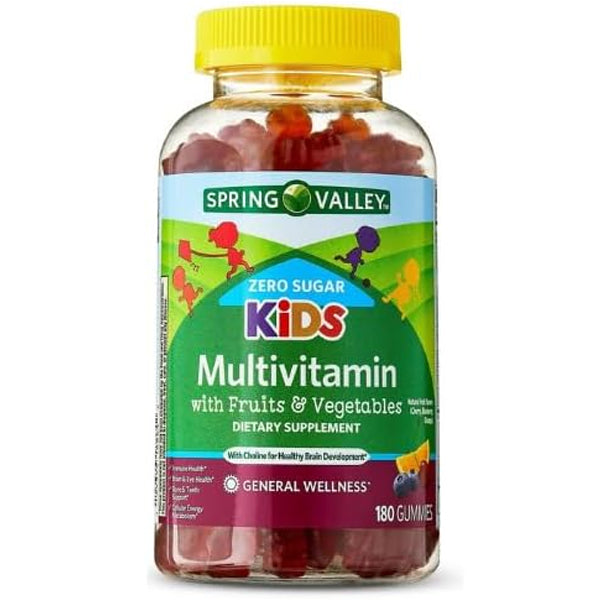 Spring Valley Kids Zero Sugar Multivitamin 180 Gummies