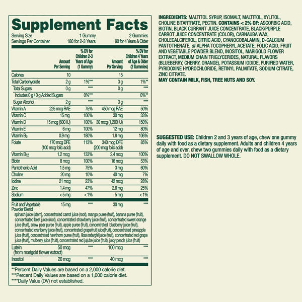 Spring Valley Kids Zero Sugar Multivitamin 180 Gummies