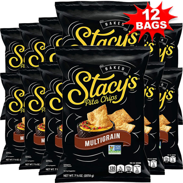 12 x 7.3oz Stacy's Baked Pita Chips