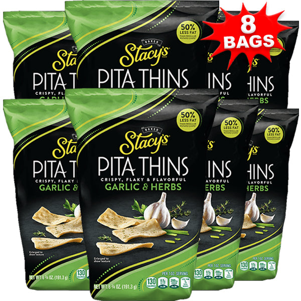 8 x 6.75oz Stacey's Baked Pita Thins