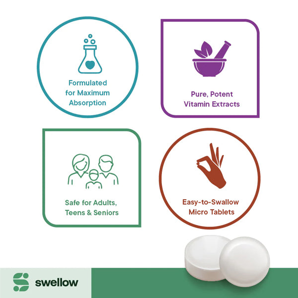 Swellow Immune Support with Echinacea & Elderberry Tablets
