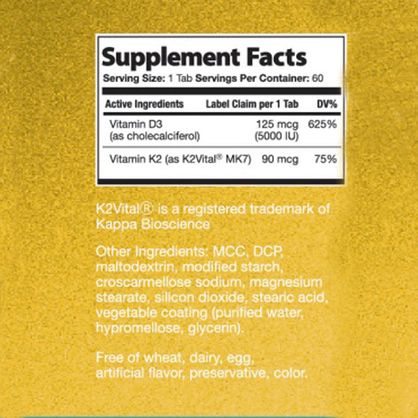 Swellow Vitamin D3 & K2 Tablets