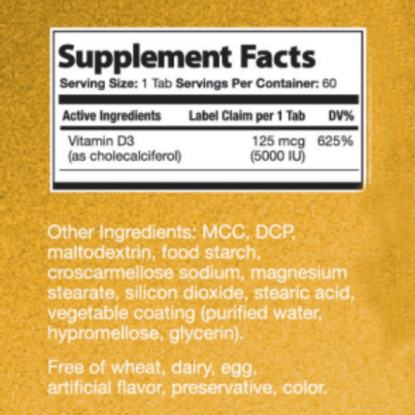 Swellow Vitamin D 5000 IU Tablets