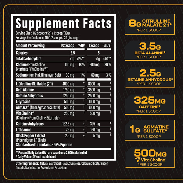 TC Nutrition Batch 27 Pre Workout 40/20 Servings