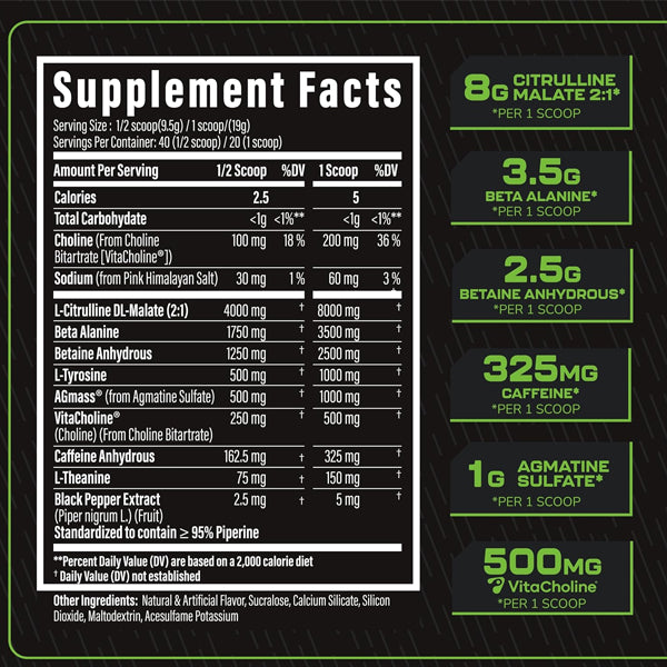 TC Nutrition Batch 27 Pre Workout 40/20 Servings