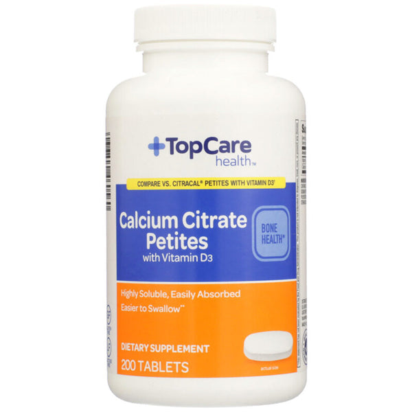 TopCare Calcium Citrate Petites With Vitamin D3 200 Tablets
