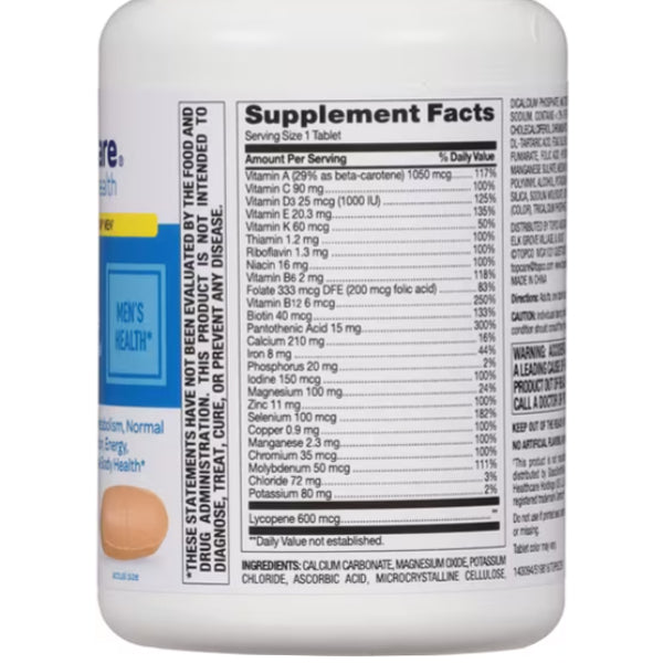 TopCare Century Men's Complete Multivitamin 120 Tablets
