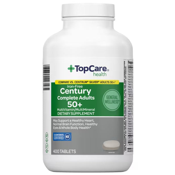 TopCare Iron-Free Century Complete 50+ Multivitamin 400 Tablets