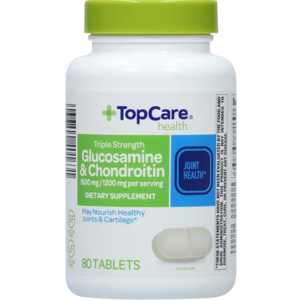 TopCare Triple Strength Glucosamine and Chondroitin 80 Tablets