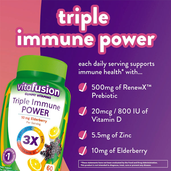 Vitafusion Triple Immune Power Gummies