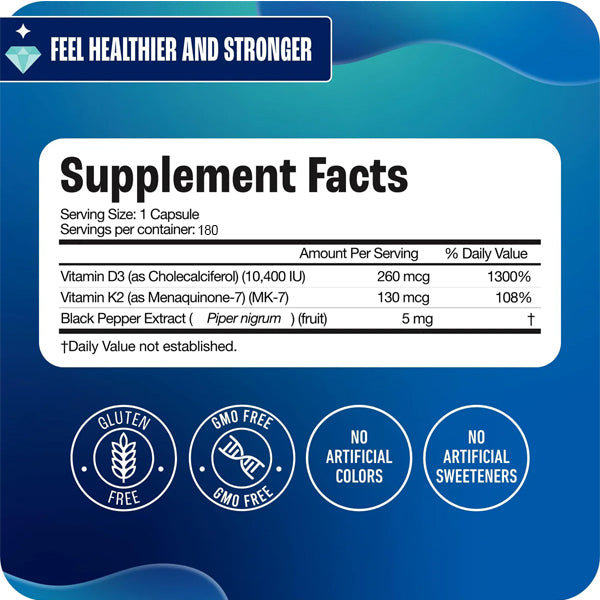 Vytalife Vitamin D3 K2 Capsules