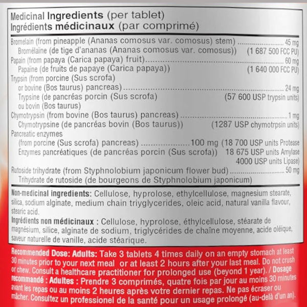 Systemic Tablets Wobenzym N Systemic Enzyme Formula Joint Support 100 Tablets