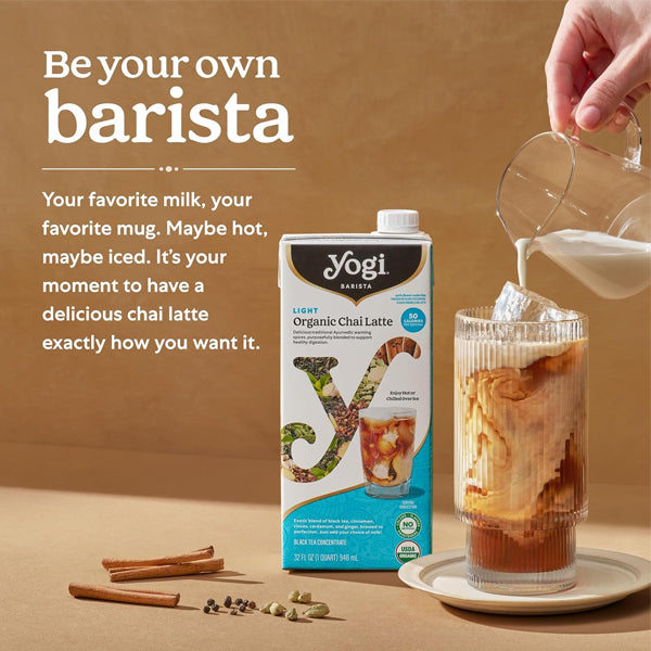 Yogi Barista Light Organic Chai Latte Black Tea Concentrate