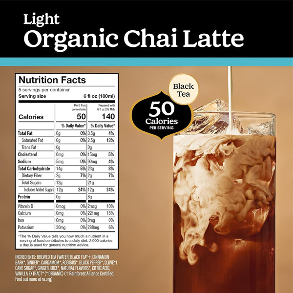 Yogi Barista Light Organic Chai Latte Black Tea Concentrate