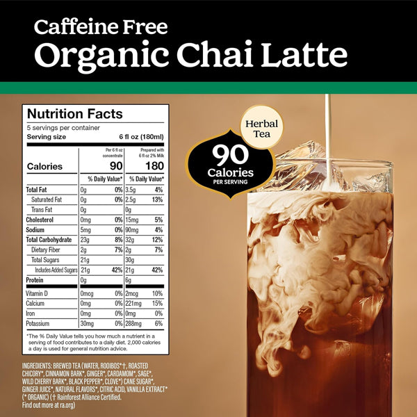 Yogi Barista Organic Chai Latte Caffeine Free Black Tea
